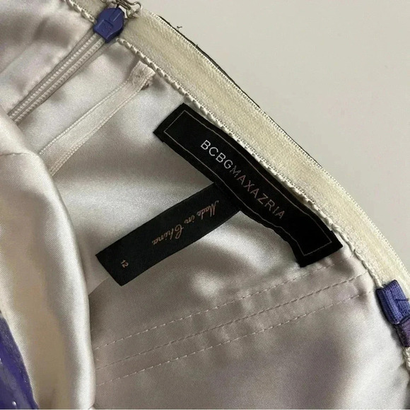 BCBGMaxAzria maxi metallic cocktail dress size 12 - Picture 6 of 12